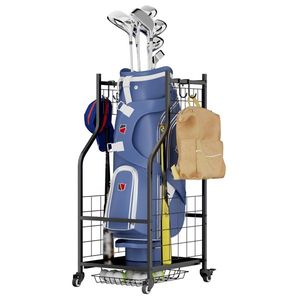 Organizzatore per Garage con Spazio Extra per Mazze da Golf, Porta Sacche da Golf, Soluzione di Stoccaggio Conveniente per Attrezzatura da Golf - Product Image 1