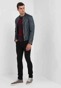 <b>Men's</b> Slim-Fit Leather <b>Jacket</b> Stylish <b>Biker</b> Bomber Genuine Leather <b>Jacket</b> Vintage Distressed tailored Leather <b>Jacket</b> for <b>men</b> - Product Image 3