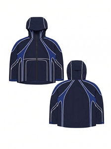 Chaqueta Deportiva Unisex con Capucha y Franjas Reflectantes, Forro Polar Transpirable, Cintura Elástica de Secado Rápido - Product Image 3