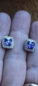 Boucles d'oreilles en argent sterling avec améthyste et zircon, bijoux en pierres précieuses faits à la main, design élégant pour femmes, vente en gros, exportation - Product Image 5