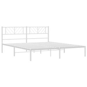 Base de Cama de Metal de Acero con Recubrimiento en Polvo Blanco, con Doble Espacio de Almacenamiento, Muebles Modernos y Elegantes - Product Image 4