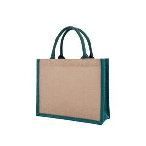 Sac de shopping en toile de jute et de coton écologique de haute qualité, recyclable, avec logo personnalisé, promotionnel - Product Image 3