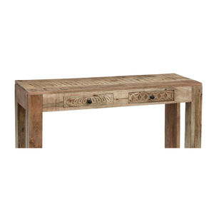 Mesas de consola retro hechas a mano, estilo rústico, gabinete de madera maciza de mango para colocar detrás del sofá, para el hogar, la oficina, la sala de estar, el bar, como mesa de almacenamiento. - Product Image 2