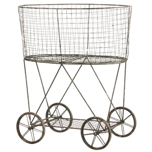 Panier de rangement en métal de style industriel, organisateur en fil métallique robuste pour placard - Product Image 1