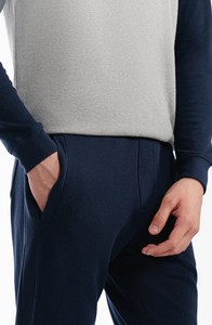 Pantalones Deportivos Azul Marino para Hombre Whiteaura International, Cintura Elástica, Tejido de Algodón, Ligeros, Transpirables, Estilo Casual de Otoño - Product Image 4