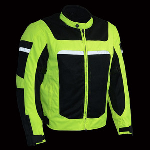 เสื้อแจ็คเก็ตนักแข่งตาข่ายสีเขียวสะท้อนแสงสำหรับผู้ชาย - Product Image 6