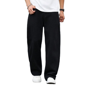 Jean en denim noir pour homme, style vintage rétro, coupe droite, taille haute, coupe bootcut, écologique, jambe large, coupe ample, tailles 28-42 - Product Image 5