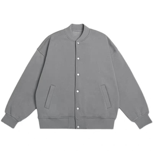 Chaqueta Varsity de Lona para Hombre, Estilo Hip Hop, Cuello Alto, Doble Botonadura, Diseño Casual de Béisbol, Alta Calidad, Tendencia 2026, Gran Venta - Product Image 2