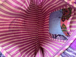 Bolso Tote de Lona Estilo Bohemio con Paneles, Cierre de Cremallera, Correa Desmontable, para Uso Diario Femenino, Regalo para Ella - Product Image 6