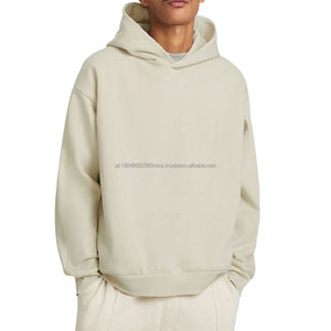 Streetwear Sweat à capuche baggy en éponge française en polaire surdimensionnée de haute qualité avec logo personnalisé Sweat à capuche vierge lourd de haute qualité - Product Image 5