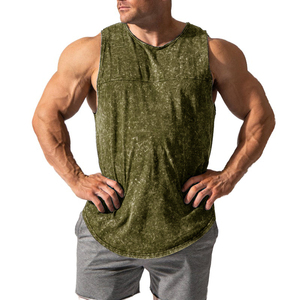 <b>Men</b> <b>Sleeveless</b> Tank Top Summer Casual Soft Cotton <b>Tshirt</b> Washed Gym Vest Activewear Fitness Training Body Vest Shirt - Product Image 2