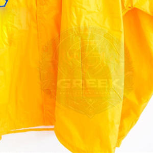 Chaqueta Personalizada de la Hermandad Sigma SGRho, Chaqueta Cortavientos con Logotipo Bordado, Chaqueta Unisex con Línea Amarilla, Chaquetas Resistentes - Product Image 5