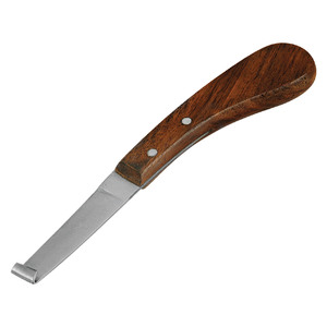 Cuchillo para Pezuñas de Caballo con Borde Curvo, Mango de Madera Antideslizante, Instrumento Veterinario para el Cuidado de la Salud Animal - Product Image 4