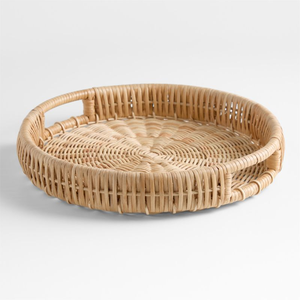 Handmade Rattan Serving Tray Natural Elegant Design Best Quality Home Kitchen Decorative <b>Storage</b> Organizer Tray - Product Image 5