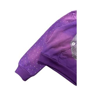 Sweat à capuche zippé pour hommes 100% coton personnalisé lavage à l'acide délavé soleil en détresse gaufré sweats à capuche pour hommes - Product Image 3