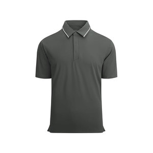 Polo de Manga Corta para Hombre, Color Marrón Sólido, de Secado Rápido, Tejido de Poliéster, Estilo Casual - Product Image 3