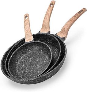 Heavy Duty Non-Stick Saute Fry <b>Pan</b> with Durable Aluminum Construction and Ergonomic Grip Handle for Easy Cooking - Product Image 1