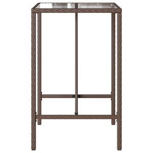 Tavolo da Bar esterno 27.6 marrone "x 27.6" x 43.3 "materiale resistente in Poly Rattan - Product Image 6