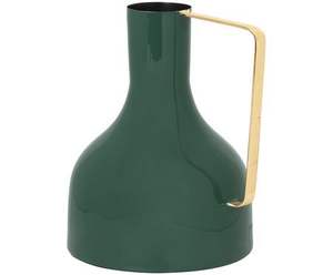 Vase moderne en métal vert de haute qualité, pichet décoratif en fer avec accents dorés, vase de table intérieur durable pour la vente en gros - Product Image 1