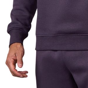 Mens Purple Crewneck Sweatshirt Casual Fleece Pullover Long Sleeve <b>Athletic</b> Streetwear Winter Fashion Top - Product Image 5
