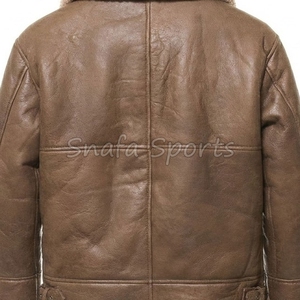 Custom Premium <b>Suede</b> Pilot Shearling Collar Winter Warm Windproof Outdoor Casual Bomber Style <b>Suede</b> Leather <b>Jacket</b> - Product Image 5