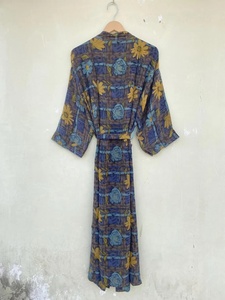 Luxury Crape Silk Kimono Robe Elegant Wedding Attire Chiffon <b>Bridesmaid</b> <b>Dress</b> for Women's Sleepwear - Product Image 6