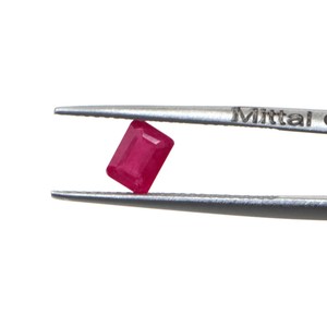 Rubis naturels de Bangkok, octogones calibrés 4x6mm, pierres précieuses de rubis naturelles facettées pour la fabrication de bijoux, prêtes à l'emploi - Product Image 2