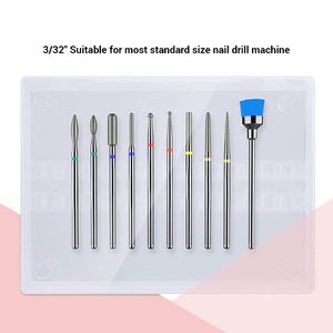 Top Trending Nail Cuticle Cleaning Tools Set Stainless Steel Manicure Nail Drill Bits Polish Handle Electric Nail Drill Bit Sets - Product Image 6