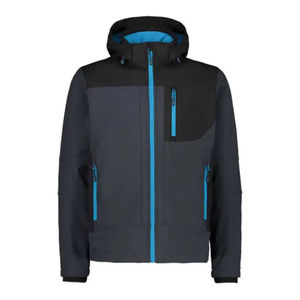 Veste coupe-vent zippée pour homme, grande taille, respirante, séchage rapide, softshell, personnalisable avec logo et étiquette OEM. - Product Image 1