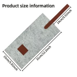 8 Bolsas de Fieltro Resistentes para Botellas de Vino con Asas Marrones, Porta Botellas Individuales Portátiles para Picnics, Campamentos y Fiestas - Product Image 2