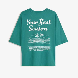 Camisetas Cortas de Algodón 100% para Mujer, Corte Regular, Estilo Vintage de Verano, Camisetas Casuales de Manga Corta, Transpirables, Ecológicas, Jersey OEM - Product Image 5