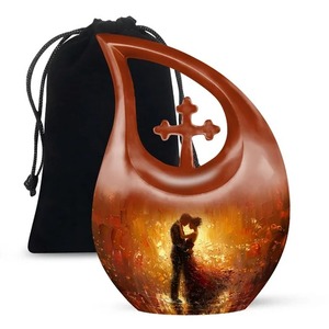 Urne adulte en forme de larme pour galaxie cosmique éternelle pour cendres humaines avec sac en velours gratuit - Product Image 3