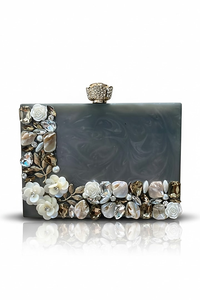 Pochette de soirée de luxe en résine époxy et acrylique pour femmes, collection d'accessoires pour soirées cocktail - Product Image 4