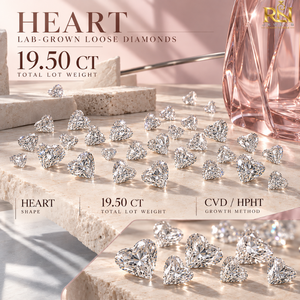 Diamantes Sueltos Cultivados en Laboratorio con Forma de Corazón, Lote Total de 19.50 Quilates |   Piedras sin Certificado de Corte Brillante CVD HPHT, Color D E F, Grado VVS VS - Product Image 5