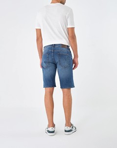 Pantalones Cortos de Mezclilla Negros para Hombre, Estilo Urbano, Tejidos, de Cintura Alta, Rotos, Desgastados, Casuales, de Verano, de Pierna Recta, con Dobladillo Reforzado - Product Image 2
