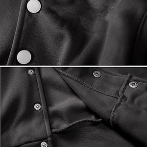 เสื้อแจ็คเก็ตวาร์ซิตี้แบบครอปสำหรับผู้หญิง ปักโลโก้ คุณภาพสูง ทำจากผ้าขนสัตว์ - Product Image 6