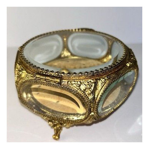Cajas de Joyería Modernas de Vidrio Biselado y Latón de Calidad de Exportación |   Organizador de Joyas Hecho a Mano de Lujo con Color y Tamaño Personalizados - Product Image 4