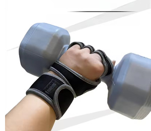 Gants de musculation en néoprène respirant, sans doigts, antidérapants, avec sangle de poignet réglable pour la salle de sport - Product Image 2