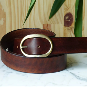 Stylish Leather Belt Budget Friendly Classic <b>Men</b> Waist Belt for Formal Casual Office Wear Genuine Leather Belt - Product Image 1