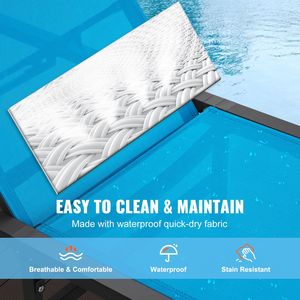 Sedia a Sdraio in Alluminio per Patio, Reclinabile in 5 Posizioni, Pieghevole per Bordo Piscina, Sedia Reclinabile da Esterno - Product Image 6