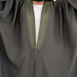 Abaya Bordada Personalizada para Mujer, Nueva Llegada, Estilo Árabe de Dubái, Vestido Musulmán de Manga Larga para Mujer - Product Image 6