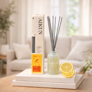 Aikun OEM Private Label Reed <b>Diffuser</b> Long Lasting Aroma Oil Set Natural Rattan Stick Air Freshener Home Hotel Spa Use - Product Image 1