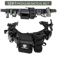 Ceinture tactique MOLLE 12-en-1 OEM Indonésie pour agents de sécurité, uniforme de sport extérieur avec étui à dégagement rapide