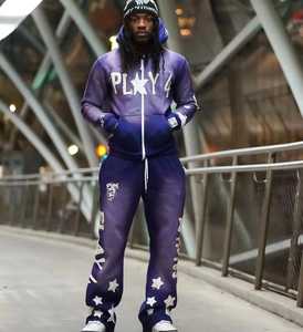 Solid Color Eco-Friendly Breathable 100% Cotton Hoodie + Jogging Pants Two-Piece Set Fashionable Winter Outdoor Casual <b>Tracksuit</b> - Product Image 1