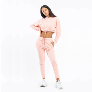 Conjuntos deportivos cortos con capucha, transpirables, color rosa bebé, para niñas, ropa de invierno, para correr, hacer ejercicio, gimnasio. - Product Image 6