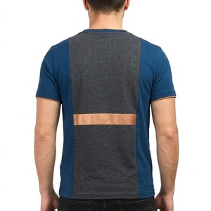 Men <b>Patchwork</b> Geometric Print T <b>Shirt</b> Premium Cotton Breathable Soft Fabric Short Sleeve Crew Neck Casual Streetwear Summer Tee - Product Image 2