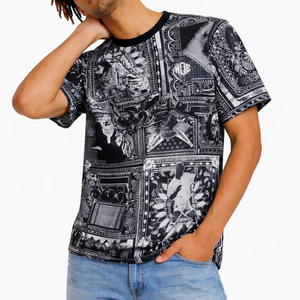 Camiseta para Hombre con Sublimación Completa, Diseño Gráfico Negro, Estilo Urbano, Poliéster, Camisetas Deportivas para Mujer, Personalizadas, Marca Privada, OEM, Suministro al por Mayor - Product Image 2