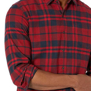 Camisa de franela transpirable de secado rápido para hombre, camisa a cuadros cálida con botones para trabajo al aire libre, senderismo, camping y uso diario. - Product Image 3