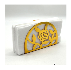 Hot Seller New Arrival Golden Finished Iron Metal Square Shape Attractive Design <b>Paper</b> Holder Napkin Holder <b>Paper</b> <b>Tissue</b> Holder - Product Image 1