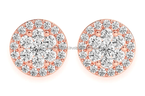 Unisex Luxury Sparkle Pass Diamond Tester 925 <b>Silver</b> Geometric Trendy Moissanite Gold Plated Cluster <b>Stud</b> Engagement Earrings - Product Image 6